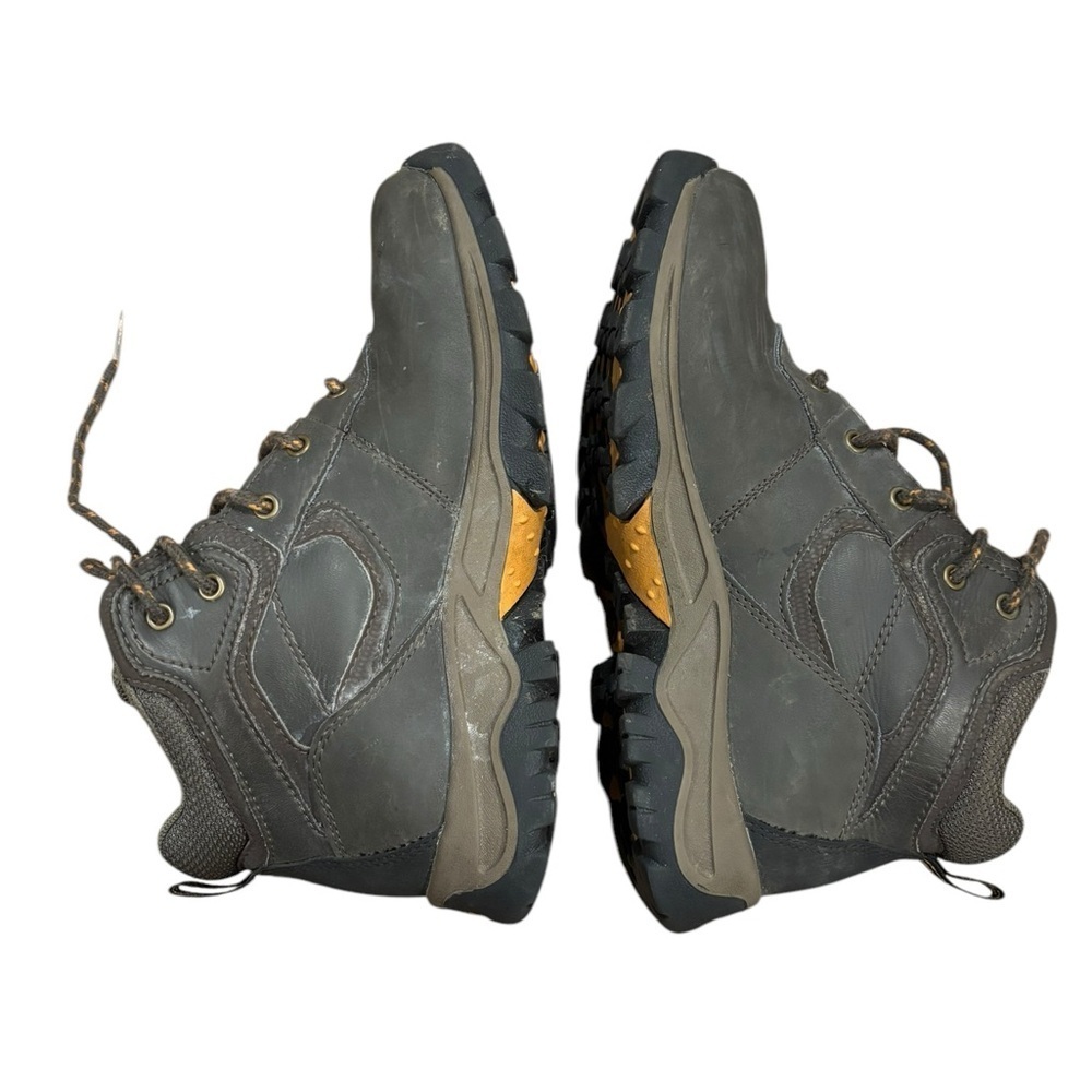 Timberland Dark Brown Waterproof Boys Tie High Top Hiking Boots Size 3